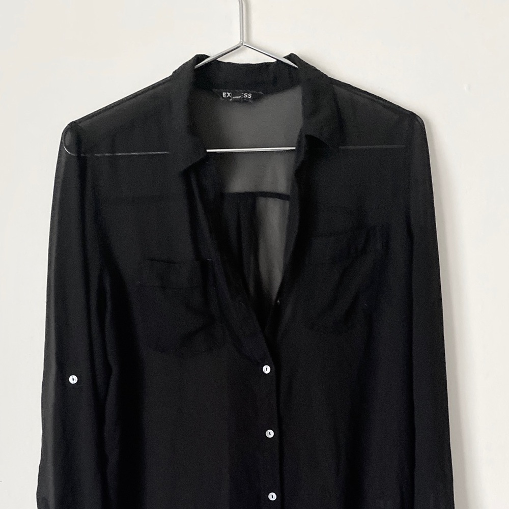 Express black long sleeve top